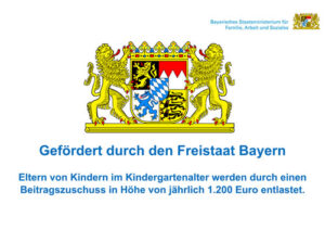 Förderhinweis: Gefördert durch den Freistaat Bayern 